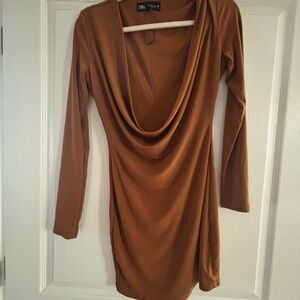 Zara Tan Long Sleeve Top
